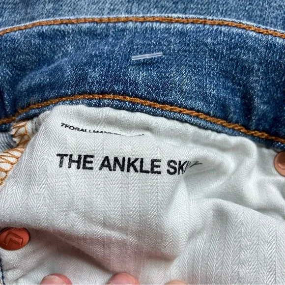 7 For All Mankind Luxe Vintage The Ankle Skinny Denim Jeans size 27 - Picture 8 of 9